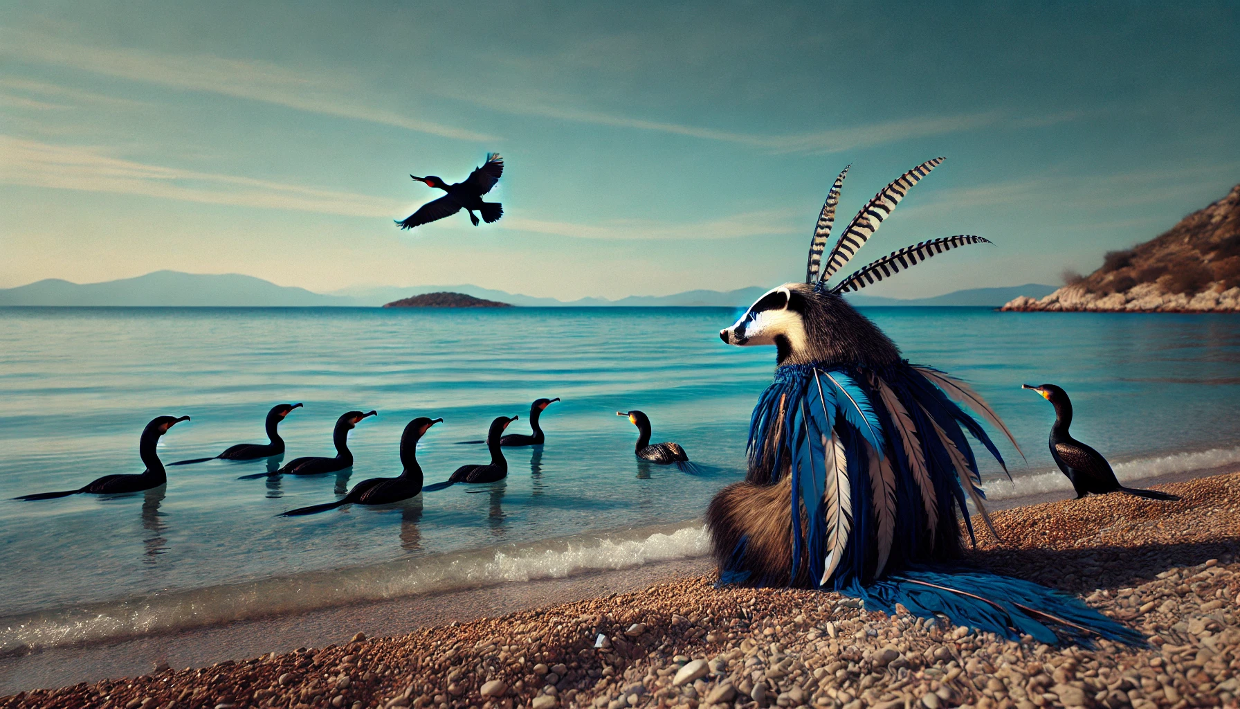 Sila beobachtet den Kormoran