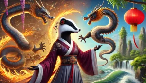 Sila pratique la magie avec le dragon chinois